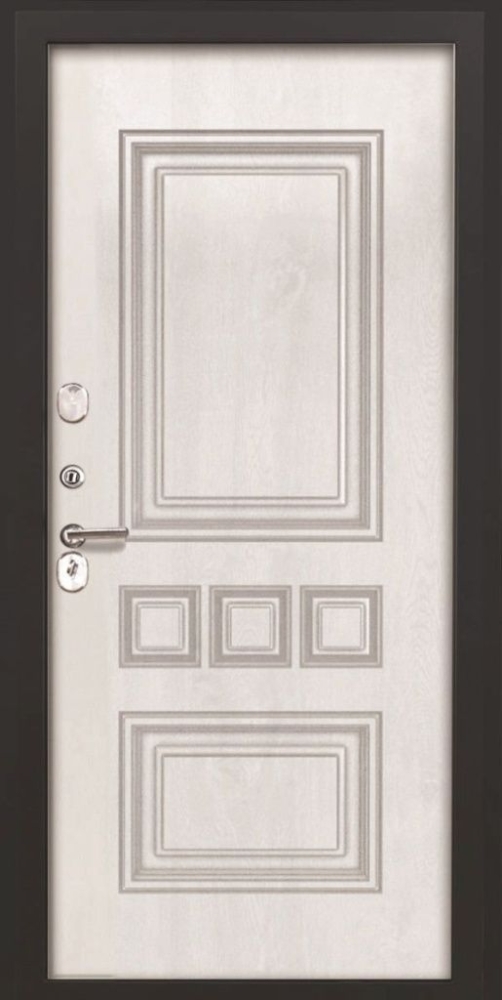 Входная дверь ДвериПРО L-Термо серебро фл-608 винорит white DPRO192164 внутренняя сторона